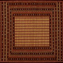 Balouch rectangular 4' 3" by 6' 5" rug with bold geometric pattern from Afghanistan