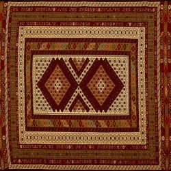 Balouch rectangular 3' 10" by 5' 8" rug with geometric pattern from Afghanistan