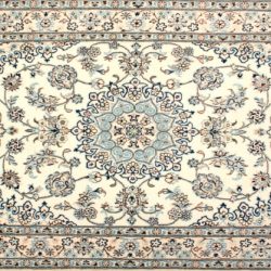 Nain rectangular 3' 4" by 5' 0" rug with medallion pattern from Persia-Iran