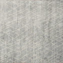Transitional rectangular 7' 10" by 9' 10" rug with contemporary pattern from India - Light Blue