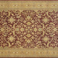 Agra rectangular 9' 10" by 13' 9" rug with all-over pattern from India
